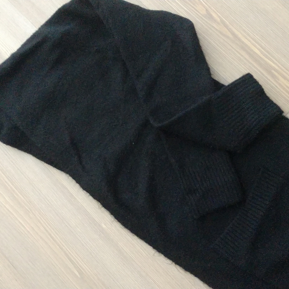 Fuzzy Open Front Sweater Double Pocket - image 3